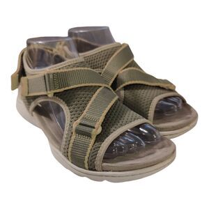 Clarks Collection women's Mesh Sport Sandals comfort Amanda Stroll Olive sz 7.5W